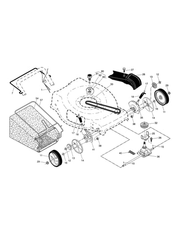 Drive control/gear case/wheels