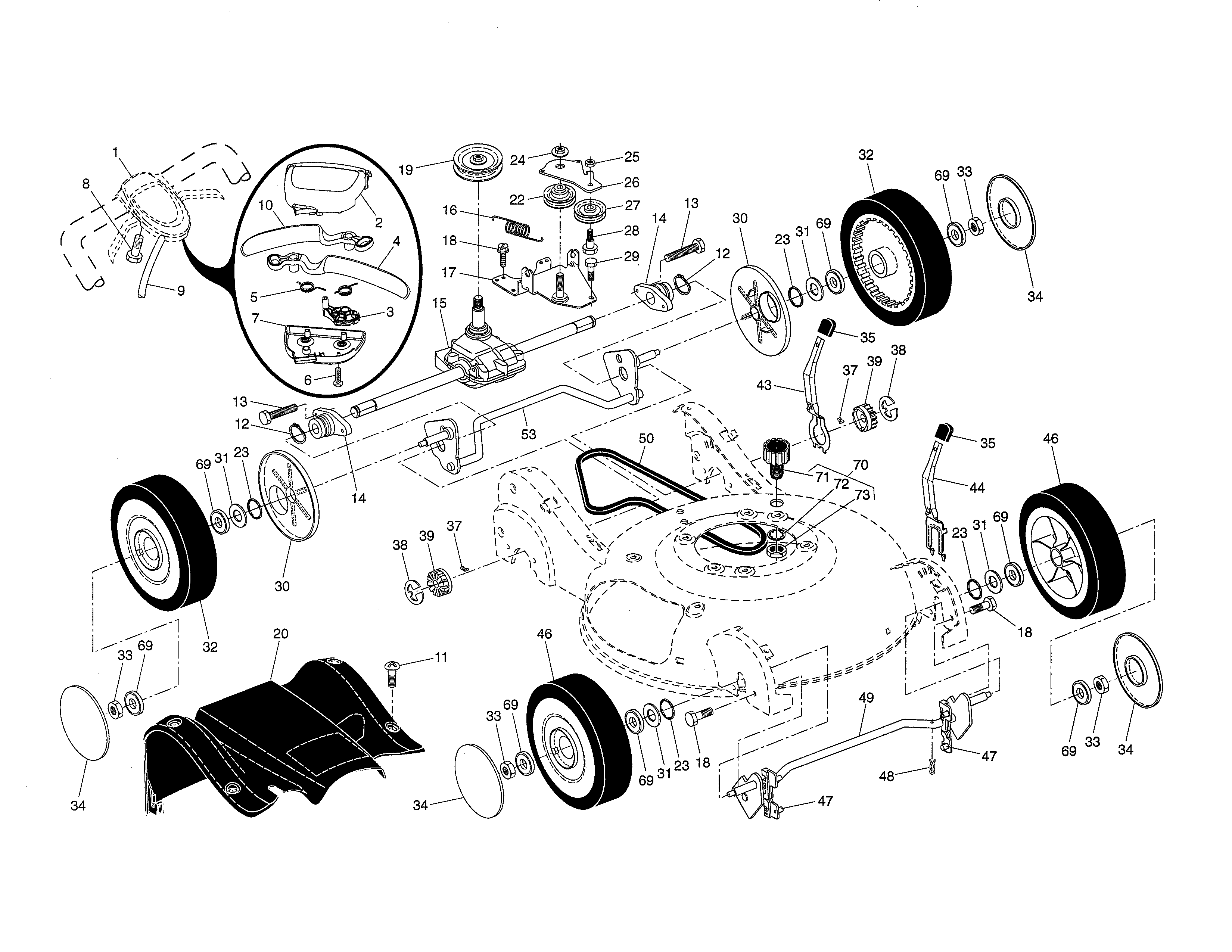 DRIVE CONTROL/GEAR CASE/WHEELS