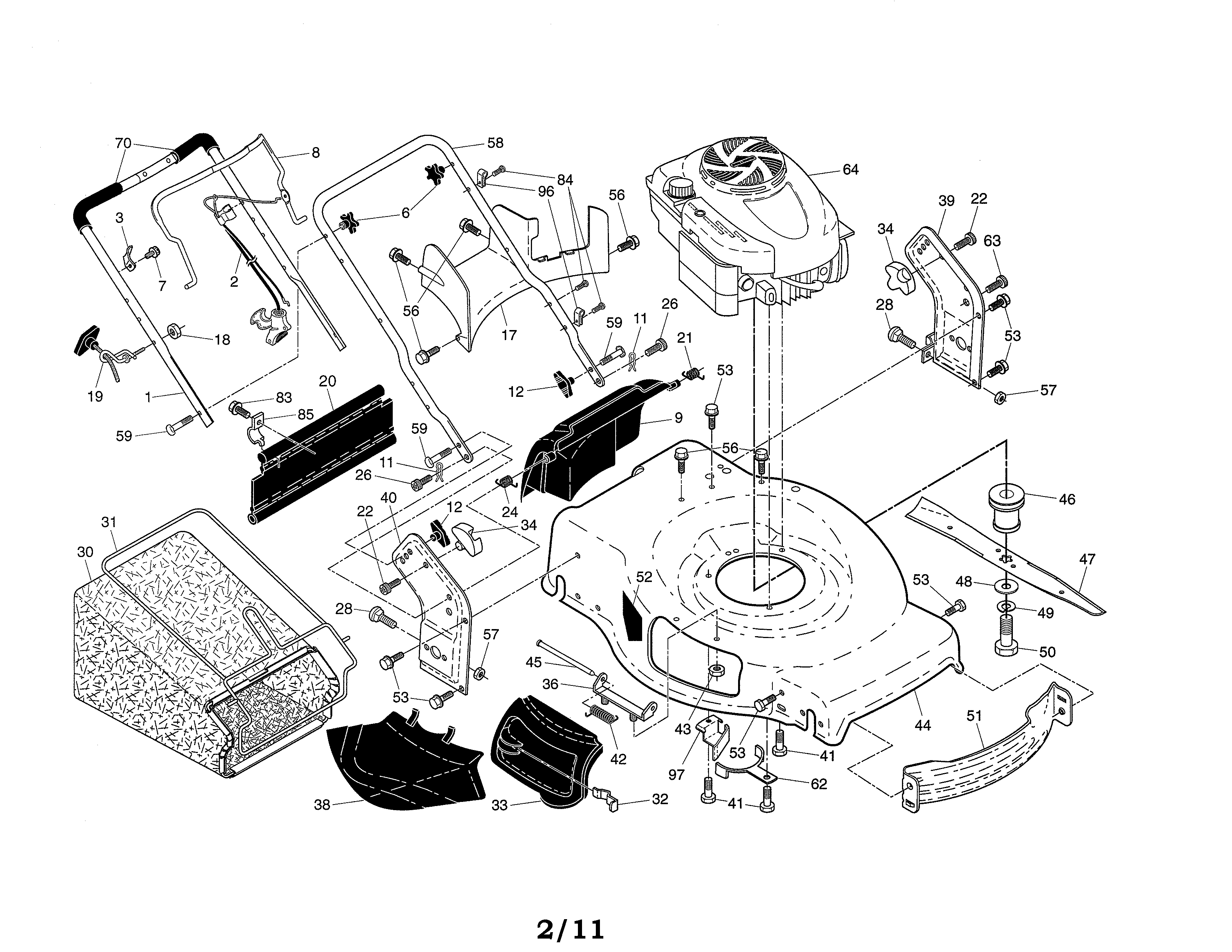 Engine/housing/handle