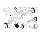 Craftsman 917374544 drive control/gear case/wheels diagram