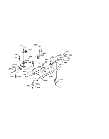 Feed dog base/horizontal feed shaft