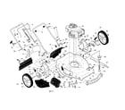 Craftsman 917376545 engine/housing/handle diagram