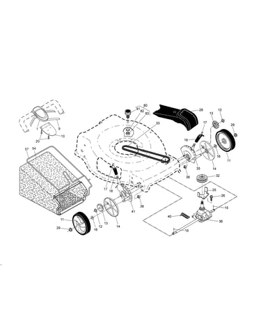 Drive control/gear case/wheels