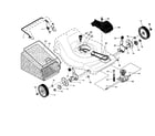 Poulan PR625Y22RHP drive control/gear case/wheels diagram