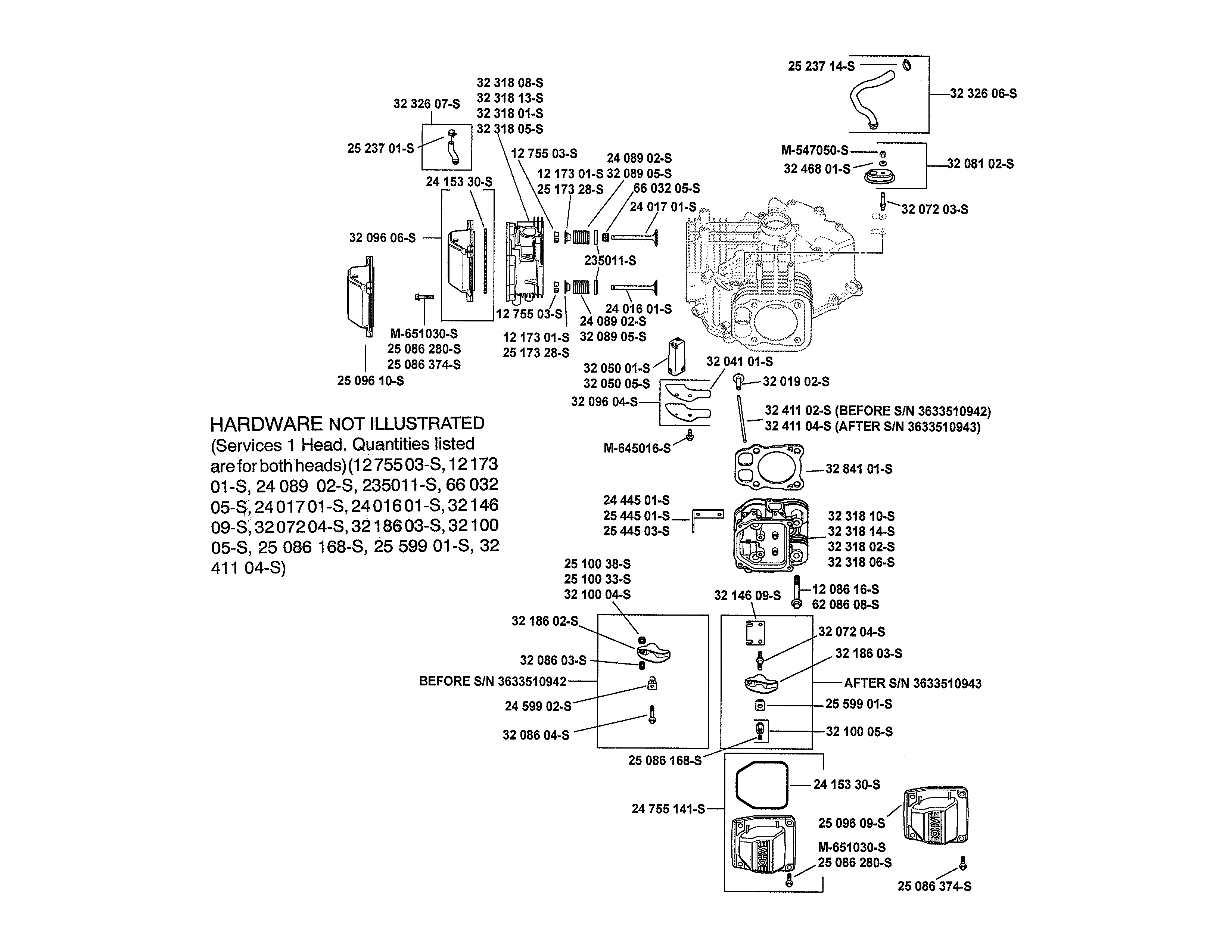 Head/valve/breather