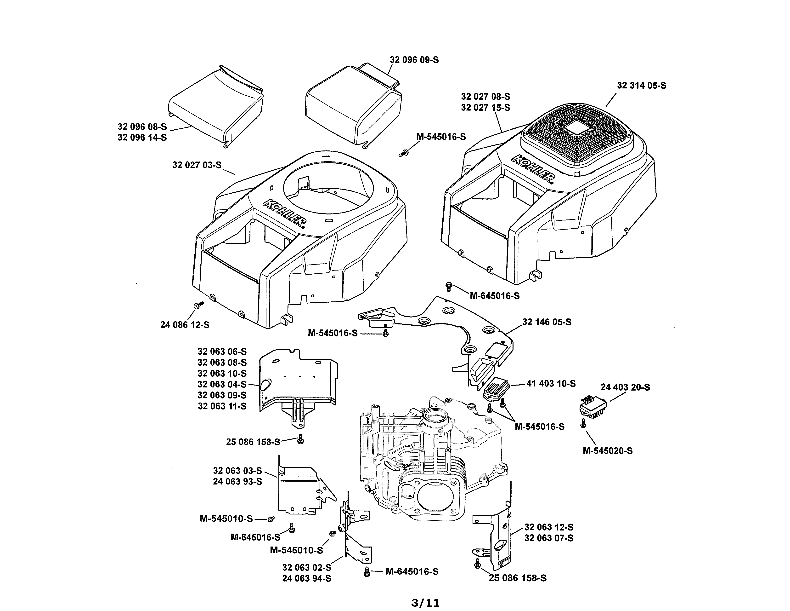 BLOWER HOUSING/BAFFLES