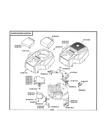Blower housing/baffles
