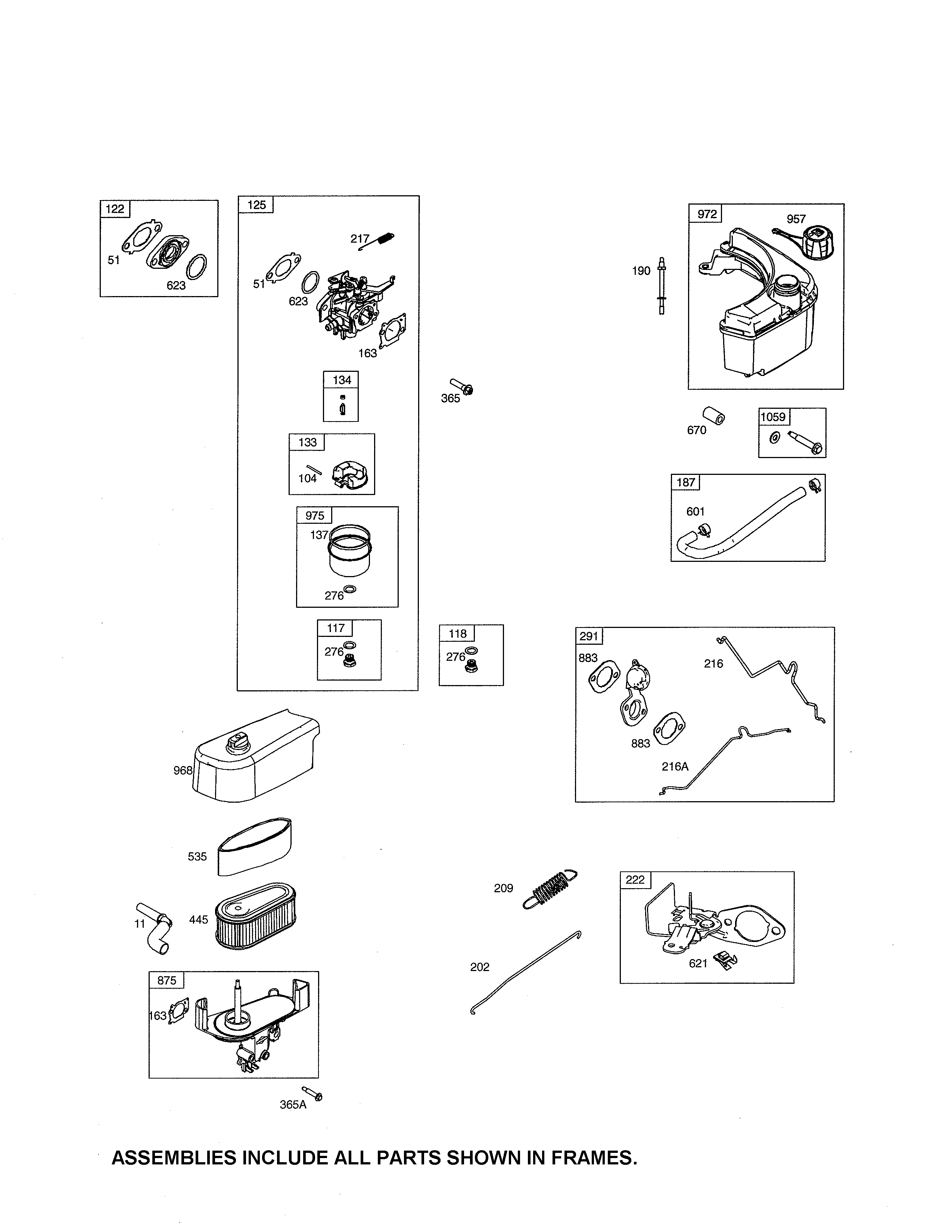 CARBURETOR/FUEL TANK