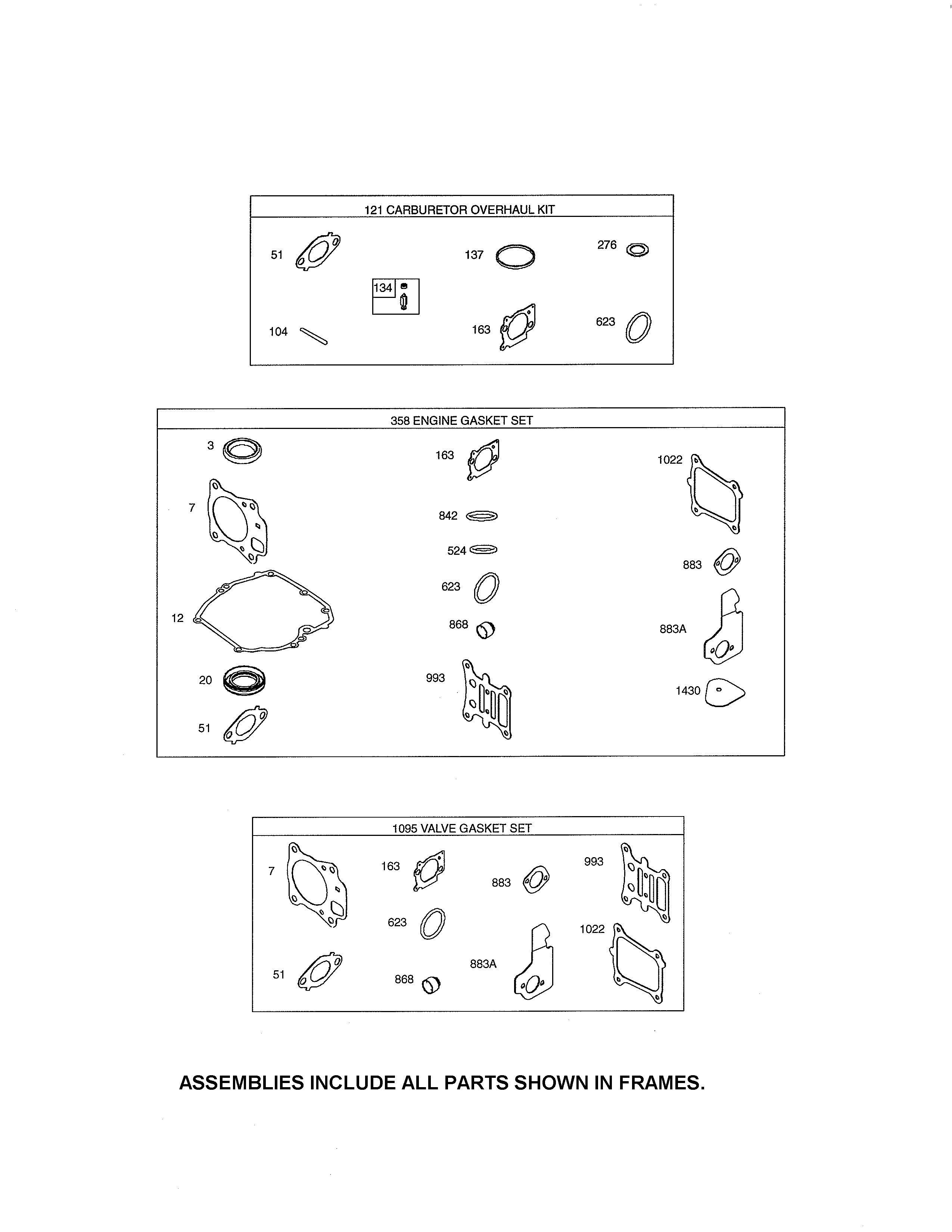 Gasket sets