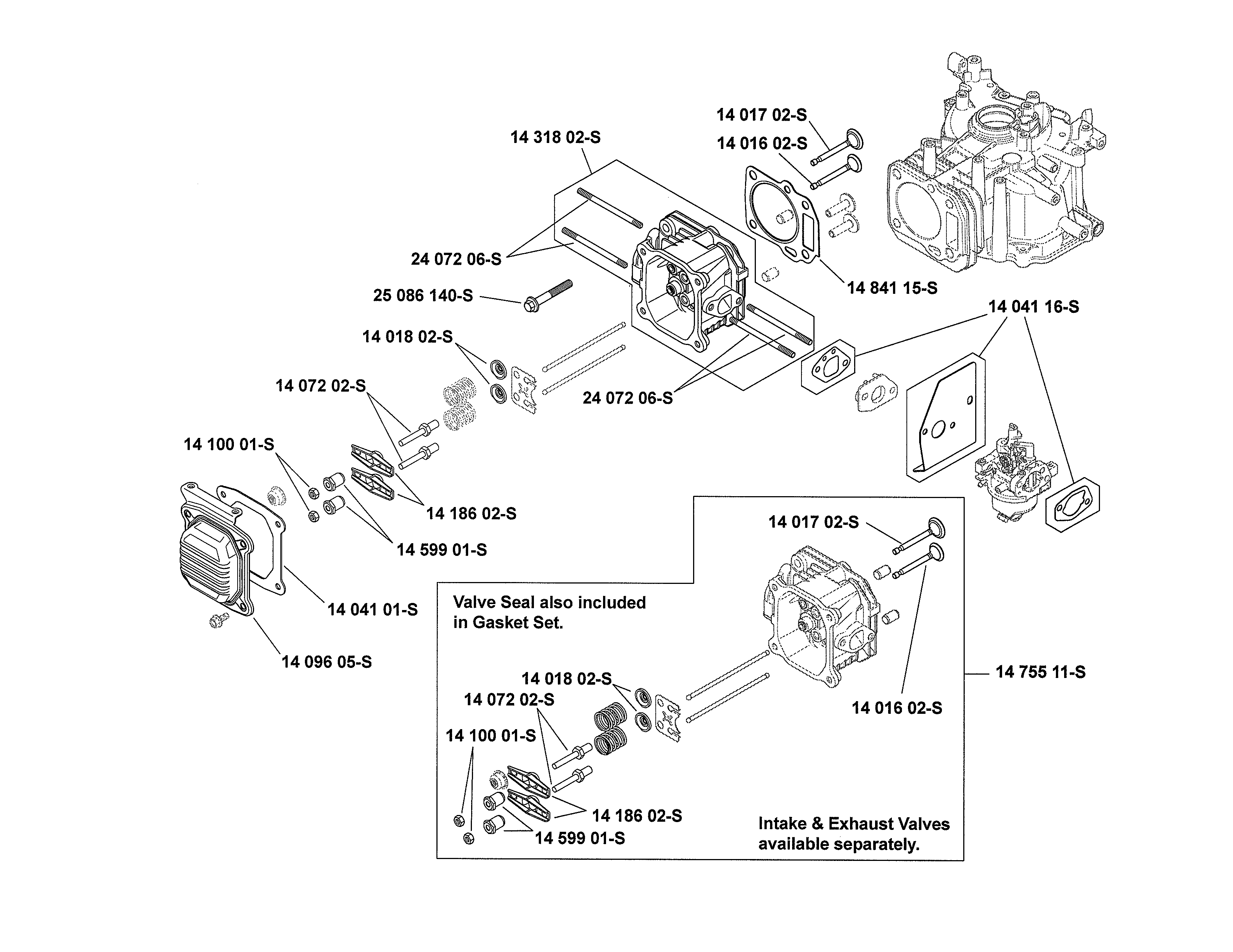 Head/valve/breather