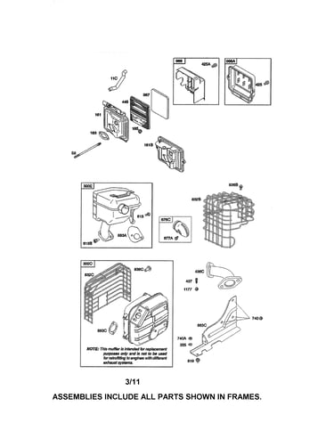 Muffler/air cleaner cover