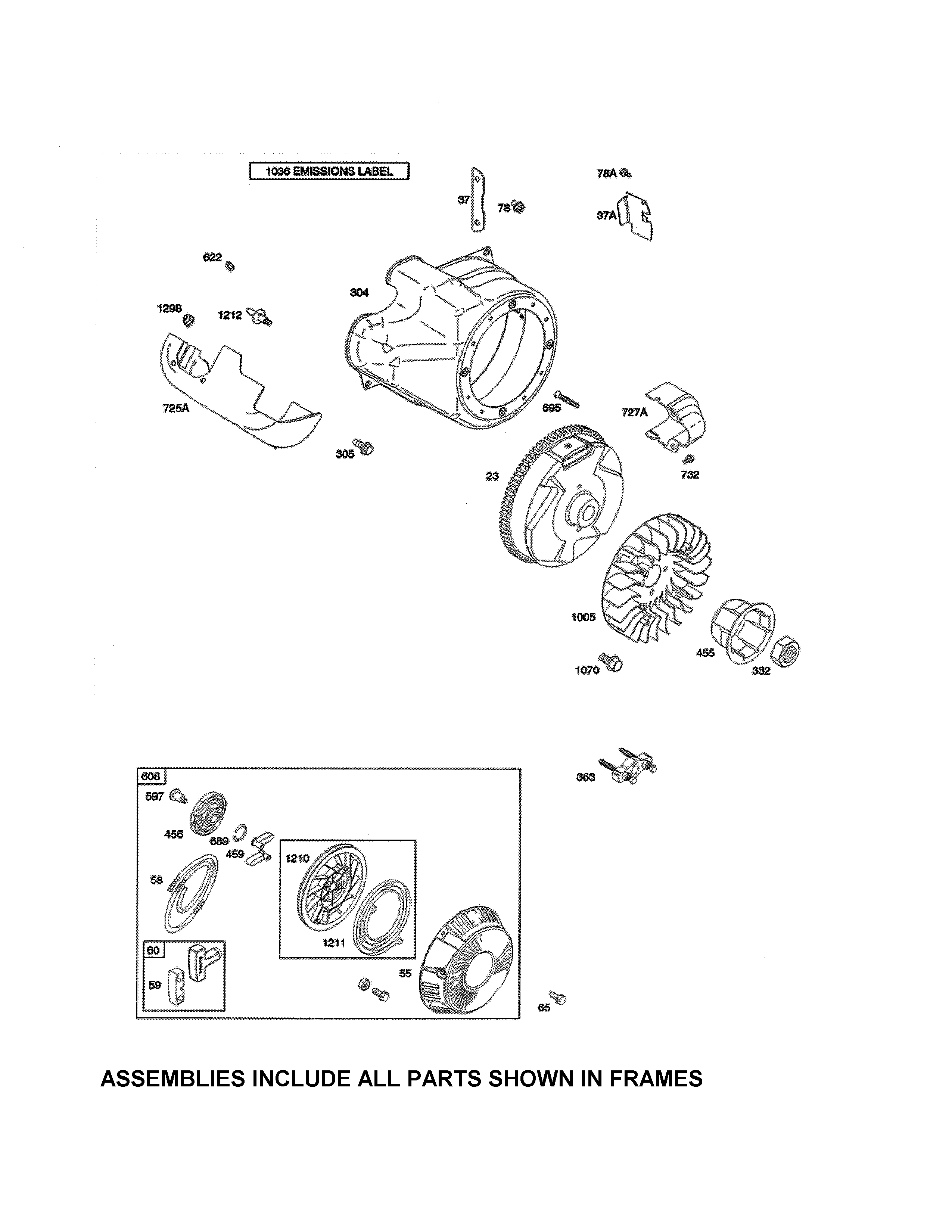REWIND STARTER/BLOWER HOUSING