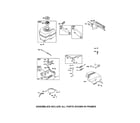 Briggs & Stratton 030467-0 fuel tank/control bracket diagram