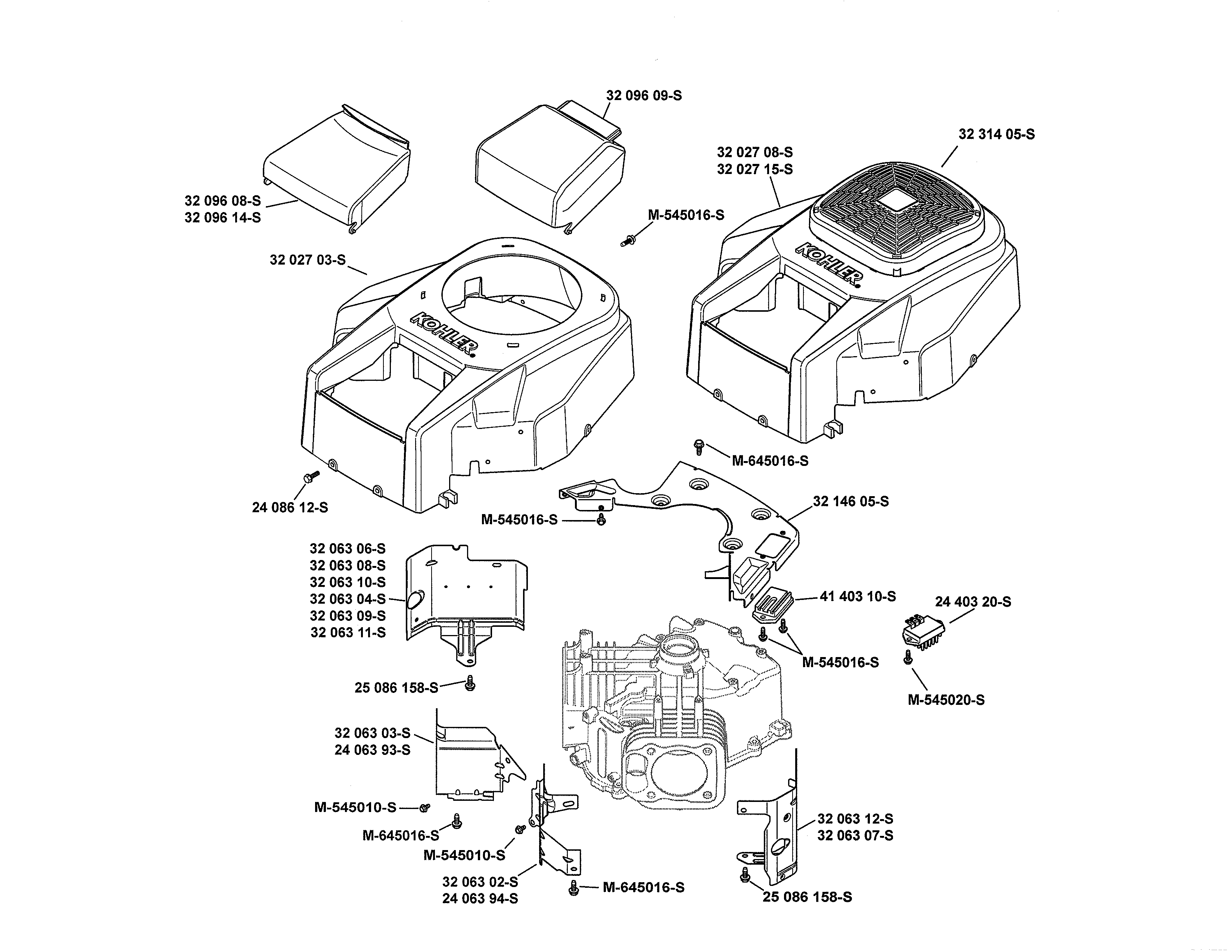 BLOWER HOUSING/BAFFLES