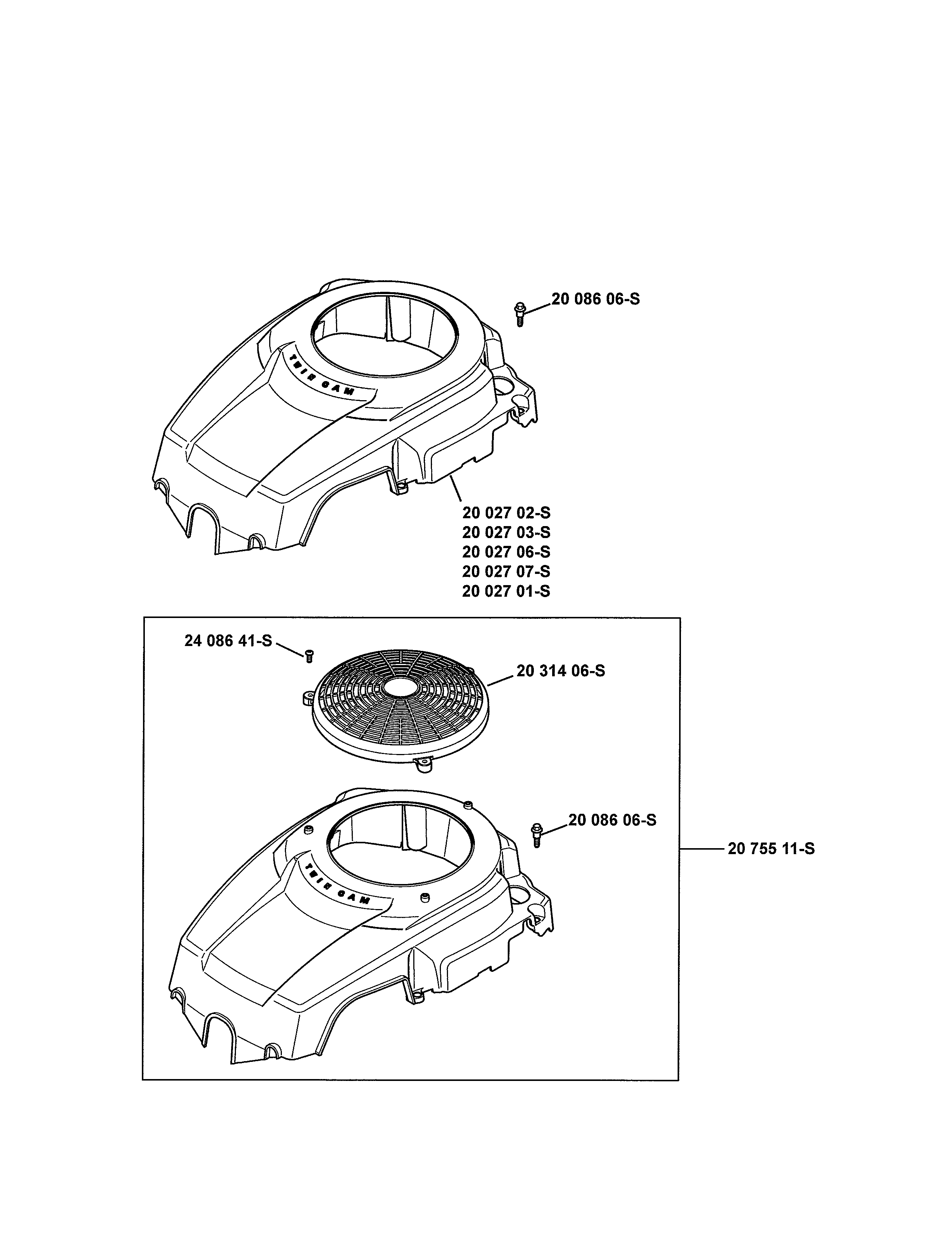 BLOWER HOUSING/BAFFLES