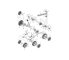 Snapper 13037130 transmission & wheels diagram