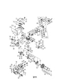 Carburetor/cylinder/muffler