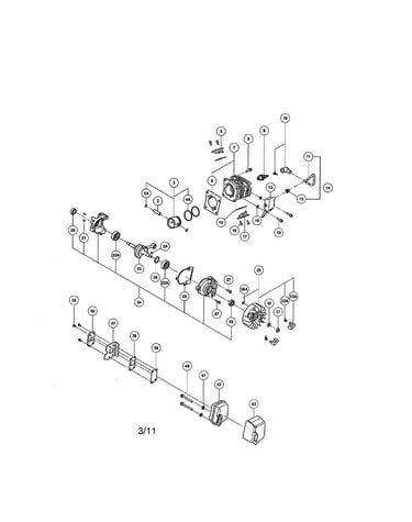 Crankcase/cylinder/muffler