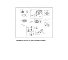 Poulan P145107H motor starter/blower housing diagram