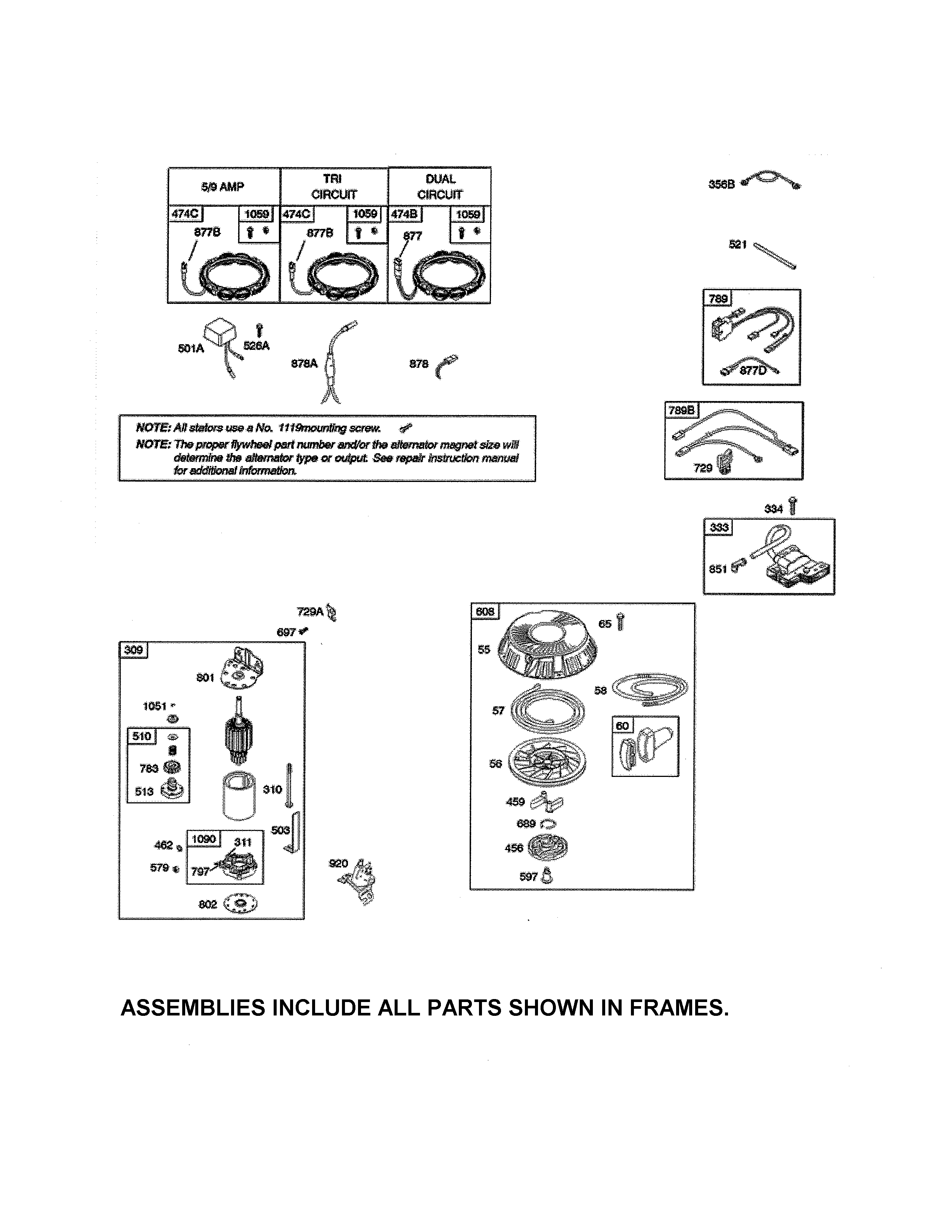Alternator/starter/ignition