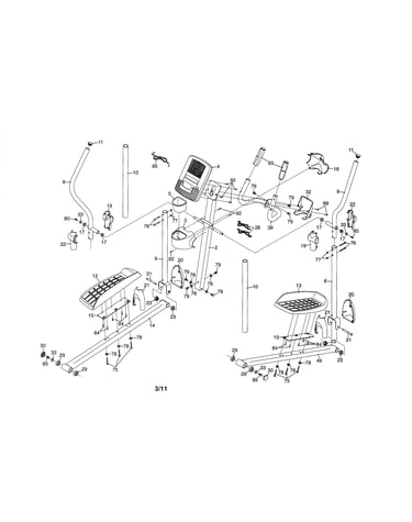 Console/pedals/uprights