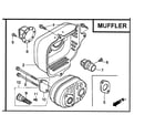 Honda GCV160-LAOS3A muffler diagram