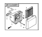 Honda GCV160-LAOS3A air cleaner diagram
