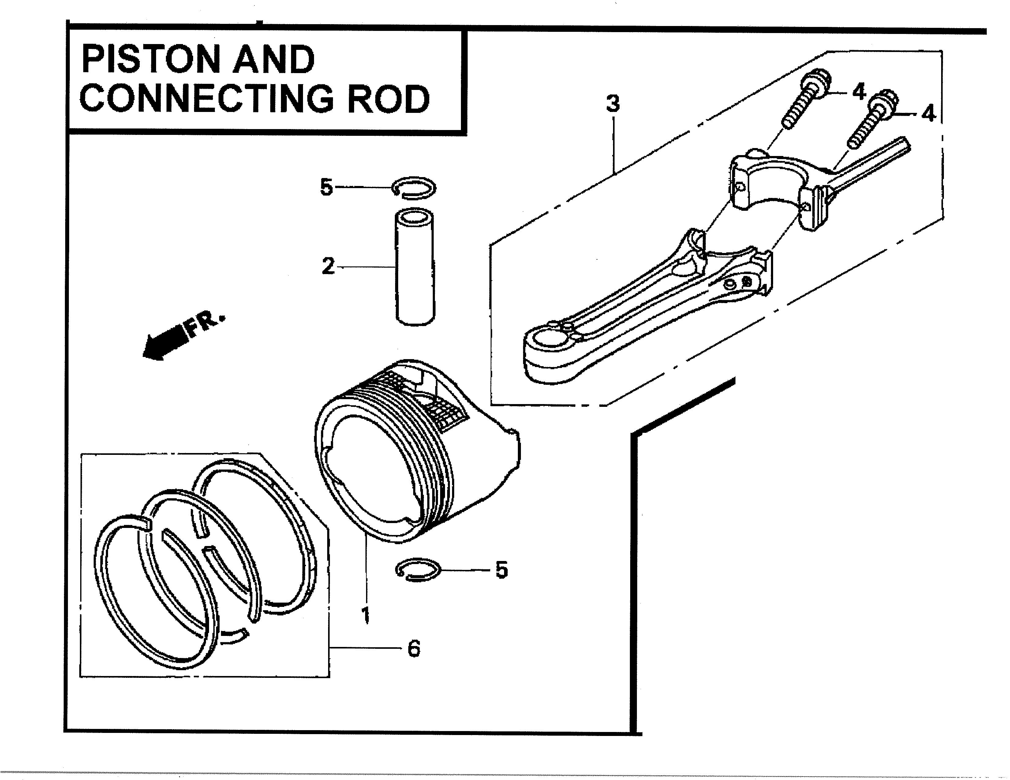 PISTON AND CONNECTING ROD