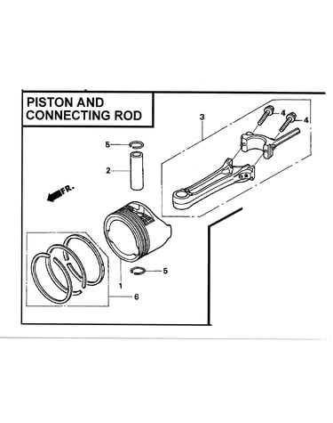 Piston and connecting rod