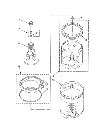 Agitator/basket/tub