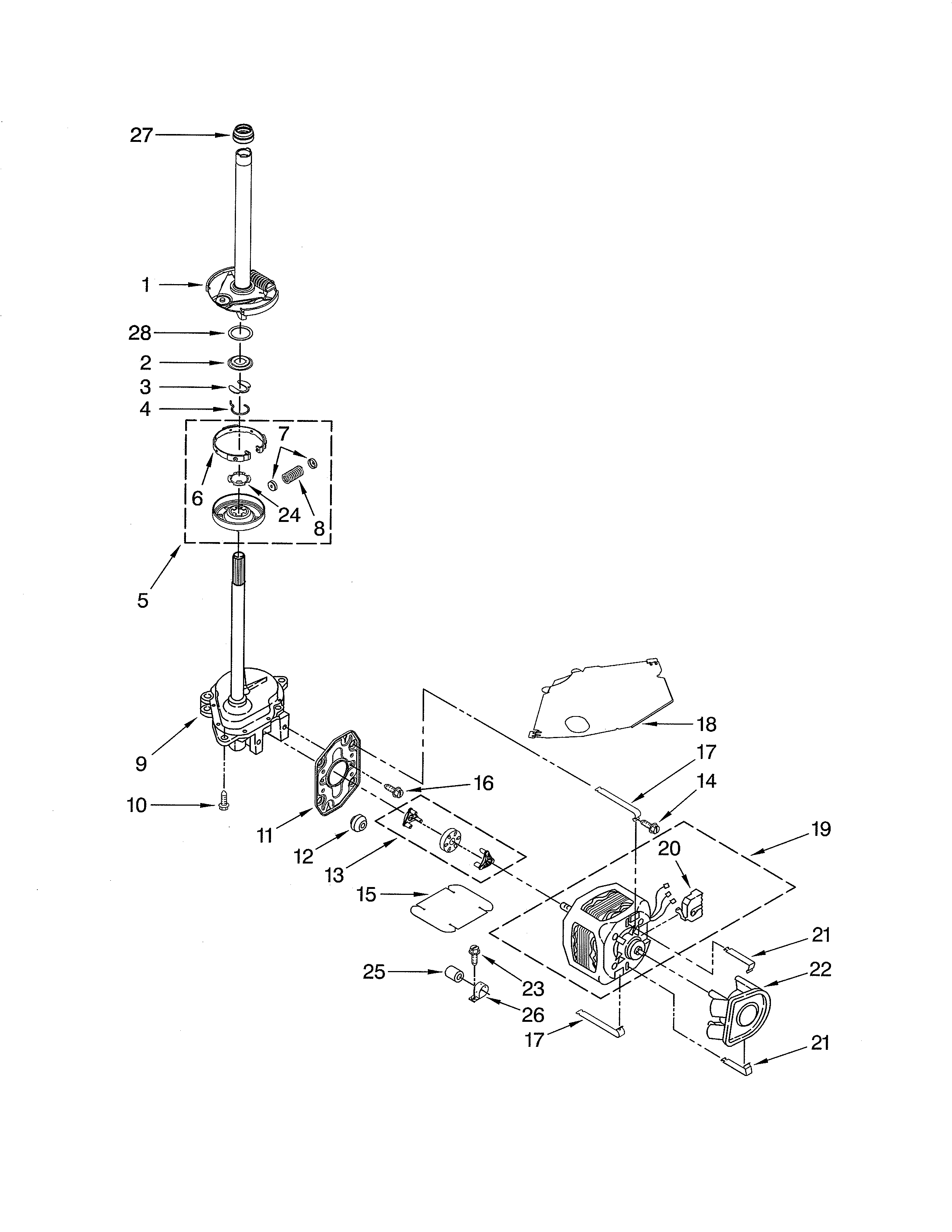 Brake/clutch/gearcase/motor/pump