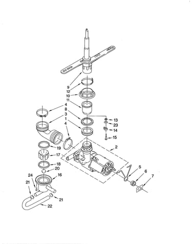 Pump & spray arm