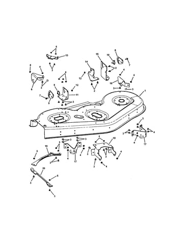 52" mower housing
