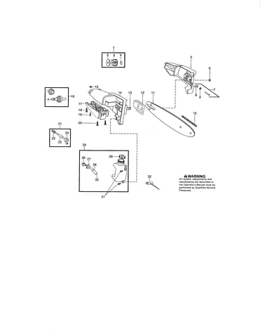 Bar/chain/oil tank/gear