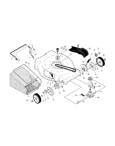 Drive control/gear case/wheels