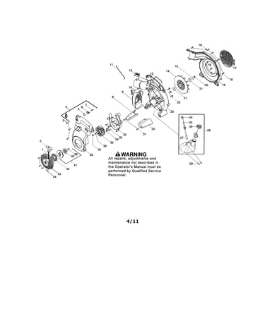 Scroll/impeller/fuel tank