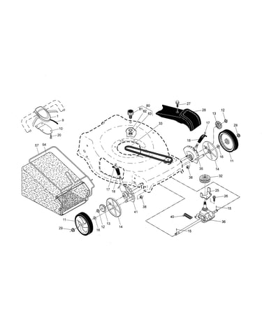 Drive control/gear case/wheels