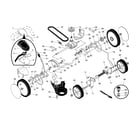 Craftsman 917374542 drive control/gear case/wheels diagram