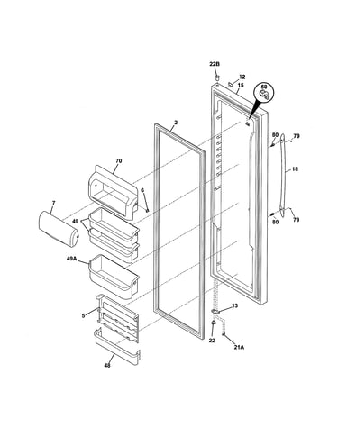 Refrigerator door