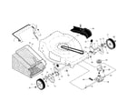 Craftsman 917254381 drive control/gear case/wheels diagram
