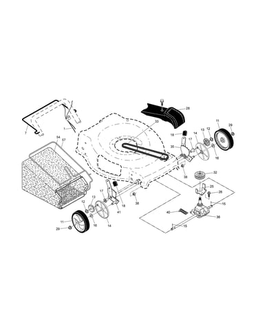 Drive control/gear case/wheels