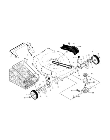 Drive control/gear case/wheels