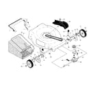 Craftsman 917254390 drive control/gear case/wheels diagram