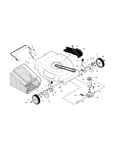 Drive control/gear case/wheels