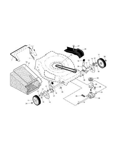 Drive control/gear case/wheels