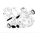 Craftsman 917376230 engine/housing/handle diagram