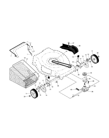 Drive control/gear case/wheels