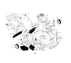 Craftsman 917376221 engine/housing/handle diagram