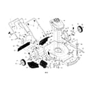Craftsman 917376222 engine/housing/handle diagram