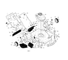 Craftsman 917376224 engine/housing/handle diagram